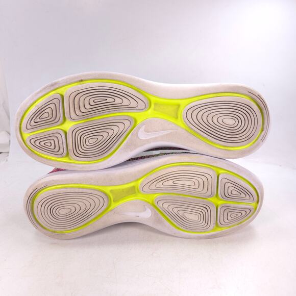 Nike Lunar Epic Flyknit 2 Athletic Running Shoe Men Size 8 844862-999 Pink Green - Picture 7 of 10